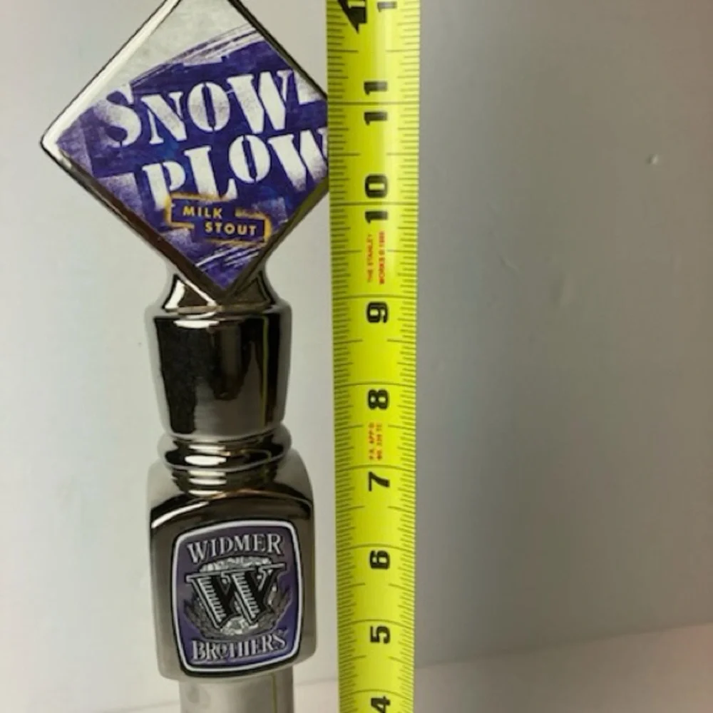 Widmer Brothers Snow Plow Milk Stout Beer 12 Inch Tap Handle Chrome